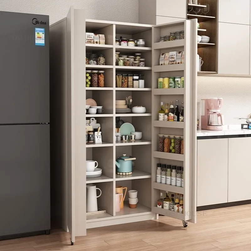 Solid Wood Multifunctional Wabi-sabi Sideboards Kitchen Snack Storage Cabinet Household High Cabinet Wall Side K