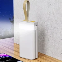 2026NEW 100000mAh Large Capacity Solar Powered Mobile Power Cord External Battery LED Light Portable Four Interface Charger - Image 6