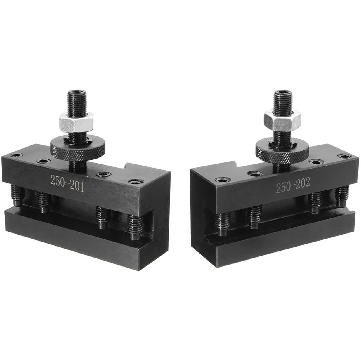 2Pcs Quick Change CNC Lathe Tool Post turning facing holder for lathes tools-250-201 & 250-202