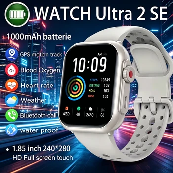 2026 Fashion Women Watch Ultra2 SE Smart Watches 1000mAh 1.85"AMOLED Full Touch Screen BT Call Smartwatch For Android IOS Ladies 1