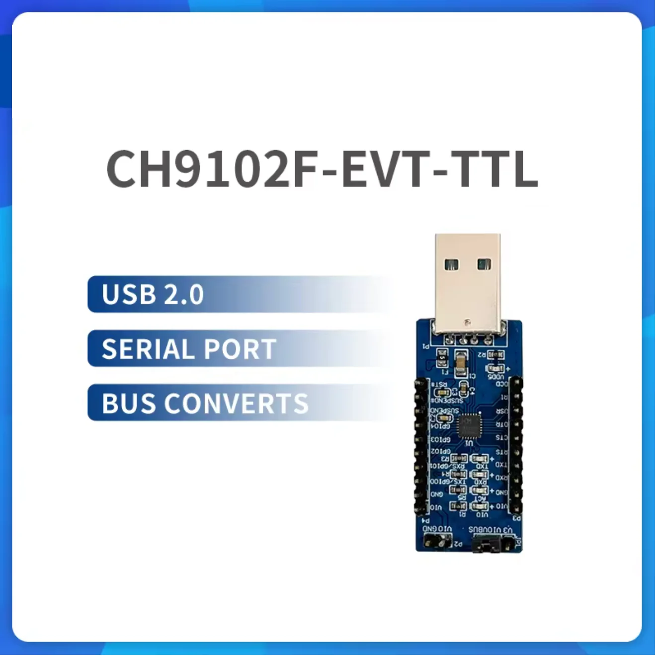 1개/로트 CH9102 USB-UART/RS232/RS485 브리지 EVT 보드