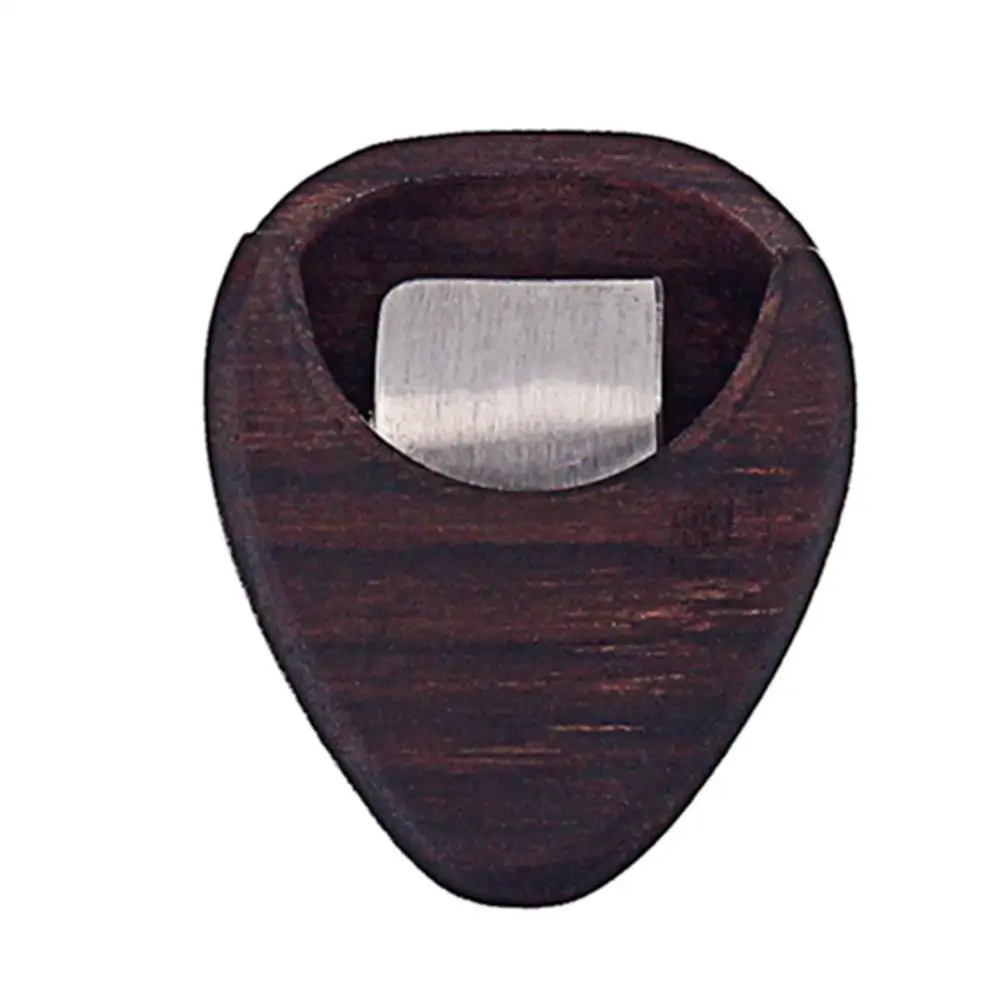 Heart Shape Wooden Portable Guitar Bass Pick Stylish 1Pc Heart Shaped Storage Box Container