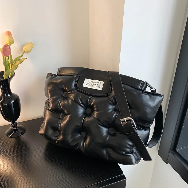 

Роскошная дизайнерская дамская сумочка из высококачественного полиуретана и хлопка, мягкая кожаная сумка на плечо, вместительные мессенджеры