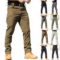 Men's Outdoor Military Casual Tactical Pants Breath Waterproof Cargo Pant Men Army Retícula Camping Fishing Lightweight Trousers