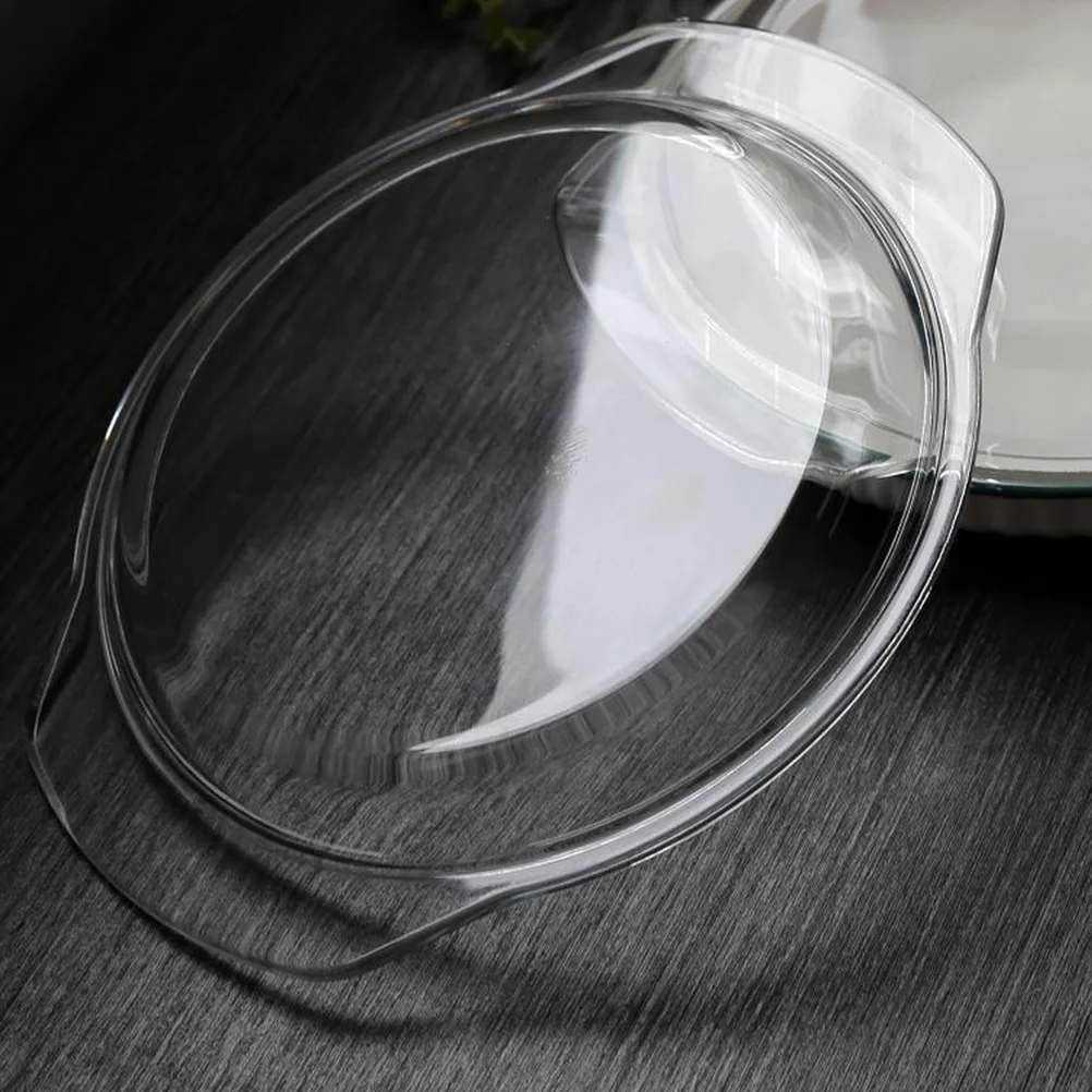 Microwave Oven Glass Lid Covers Anti Splatter Plate Food Pot Steamer for Use Dish 2