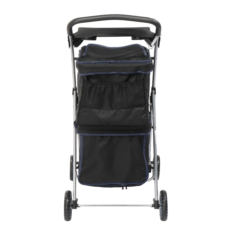 Double Dog Cat Stroller 4 Wheel Carrier Jogger