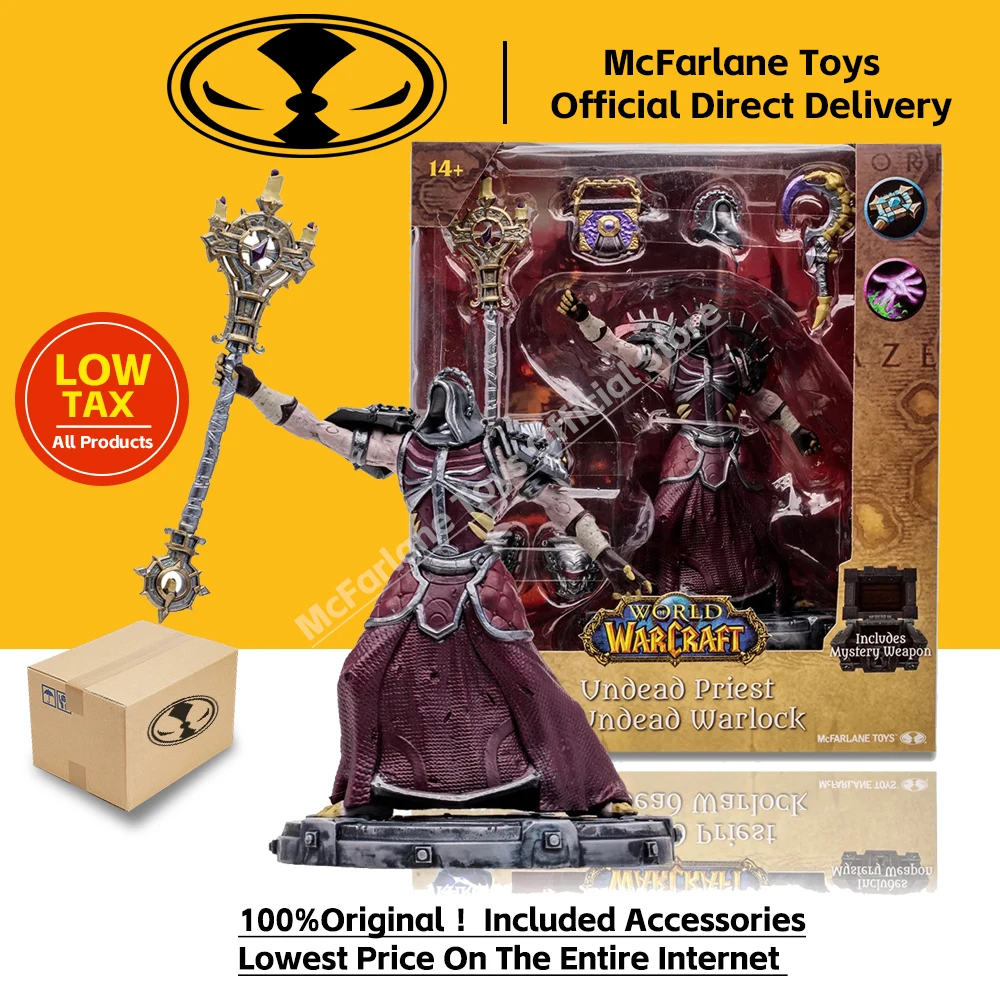 World Of Warcraft Non Morto Sacerdote/Warlock 1:12 Scala Posata Figura Non Morto Sacerdote E Non Morto Warlock Mcfarlane Giocattoli Statua
