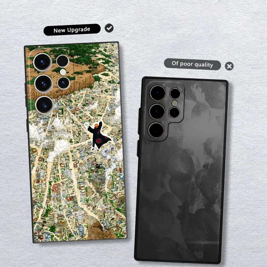 Black Soft Phone Cover Case with Anime Cool Pain Akatsuki Design