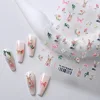 Cute Rabbit Love Heart Bowknot Easter Bunny Eggs Bunny Flower Rose Leaves Nail Art Stickers Charm Garden Animal Manicure Decals 3