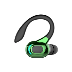 Waterproof Bluetooth 5.2 Wireless HiFi Earbuds with Mini Ear Hooks & Microphone (Green)