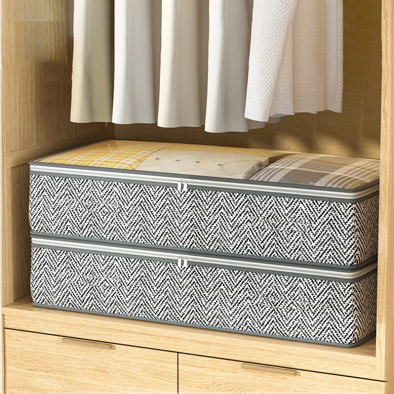 1/3/5PCS Clothes Quilt Storage Bag Underbed Organizer Large Capacity Quilt Storage Box Foldable Storage Bag Dust Tote 5