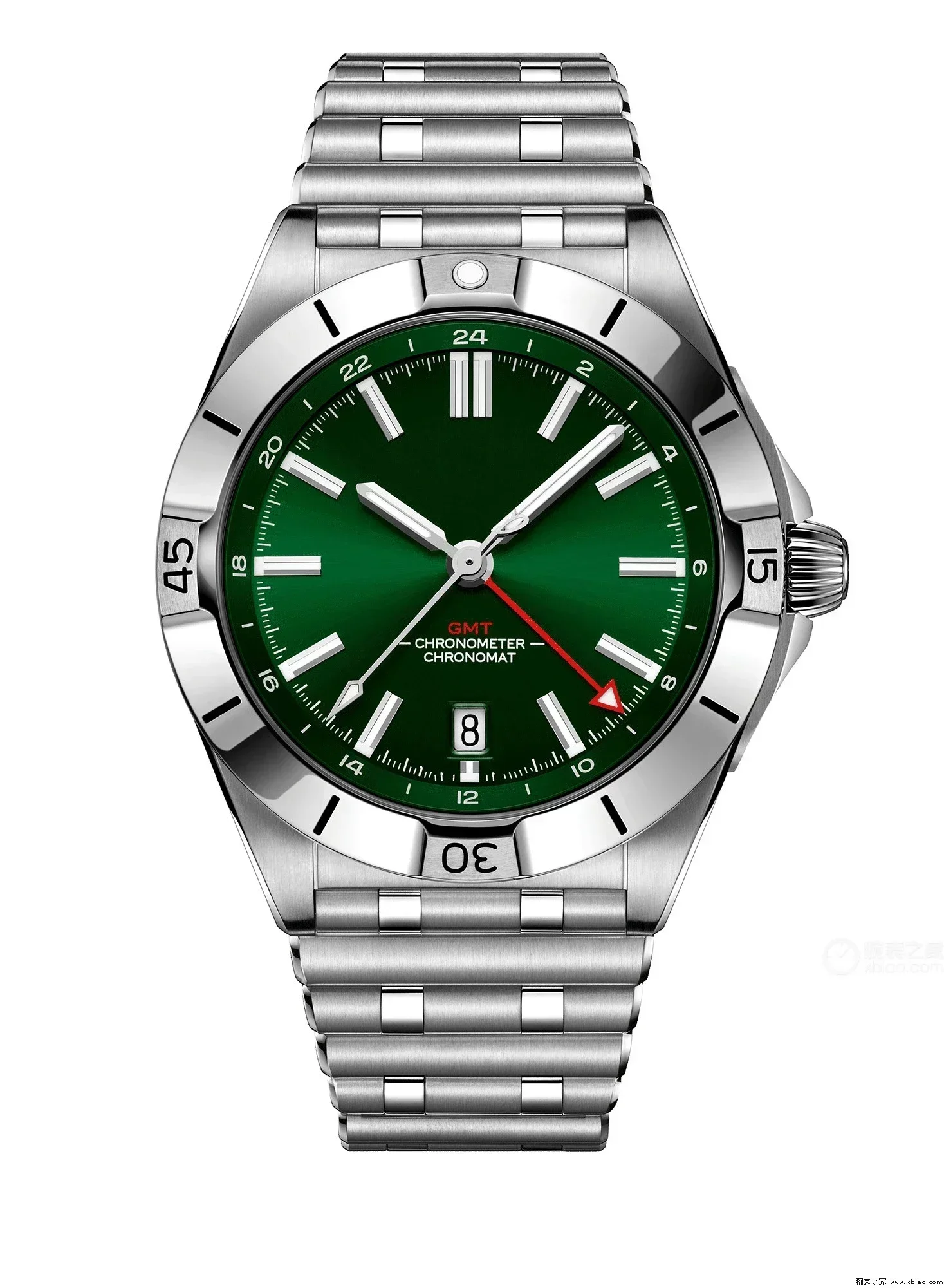 2023 Nuovo Orologio Meccanico Automatico Da Uomo 904L In Acciaio Inossidabile Gmt Chronomat Super-Luminova Green Blue Watches