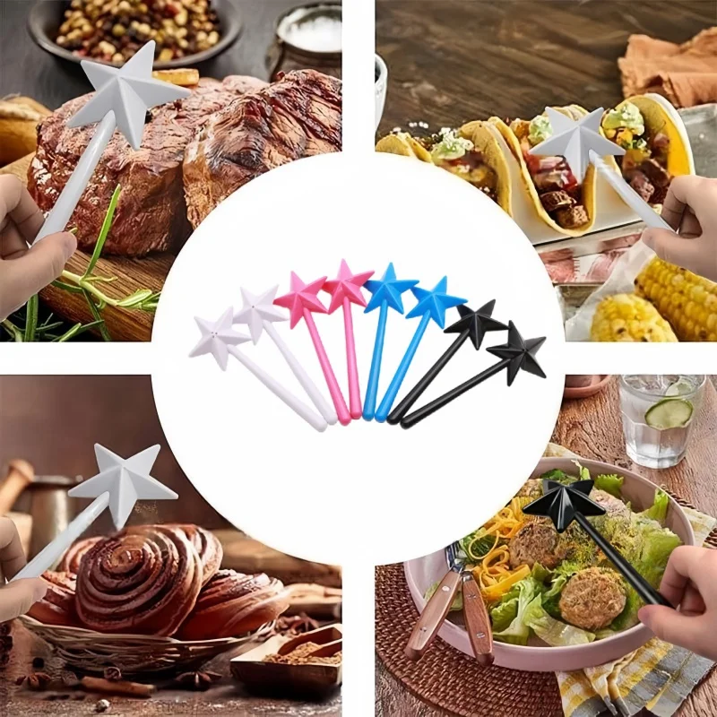 Portable Salt Pepper Shakers Refillable Magical Star Wand Spice Dispenser Seasoning Shaker Set Kitchen & Dining BBQ Supplies