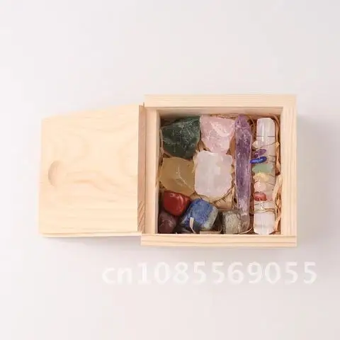 

Natural Crystal Gemstone Amethyst Healing Chakra Stone Collection 11pcs Popular Stones Decoration Crafts