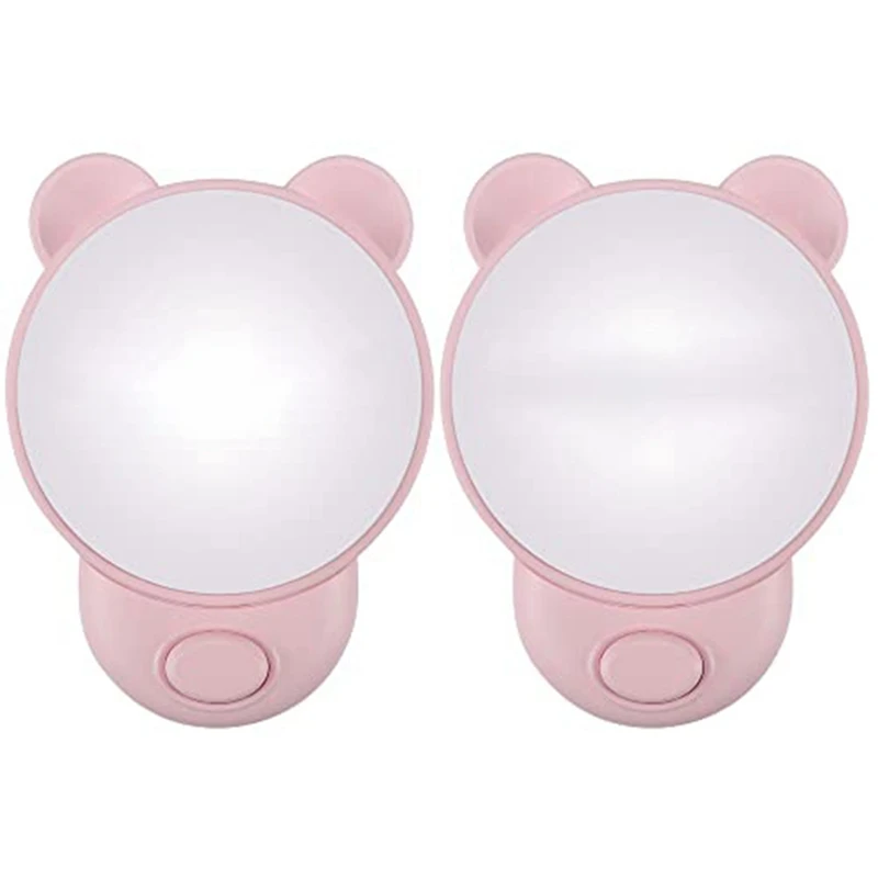 스위치가 있는 야간 조명 어린이 소켓, LED 침대 옆 램프, 플러그 조명, 침실에 적합, EU 플러그, 2 개