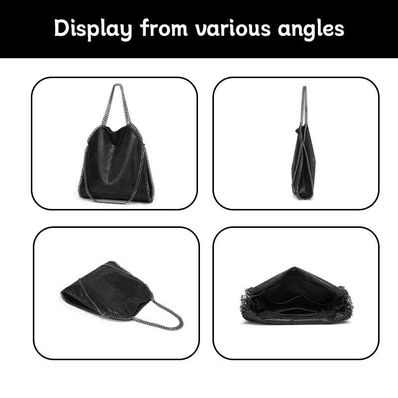 Women's Bag Foldable Chain Bag Large Capacity Single Shoulder Handbag Woman Fashion European and American Female Bags New Style