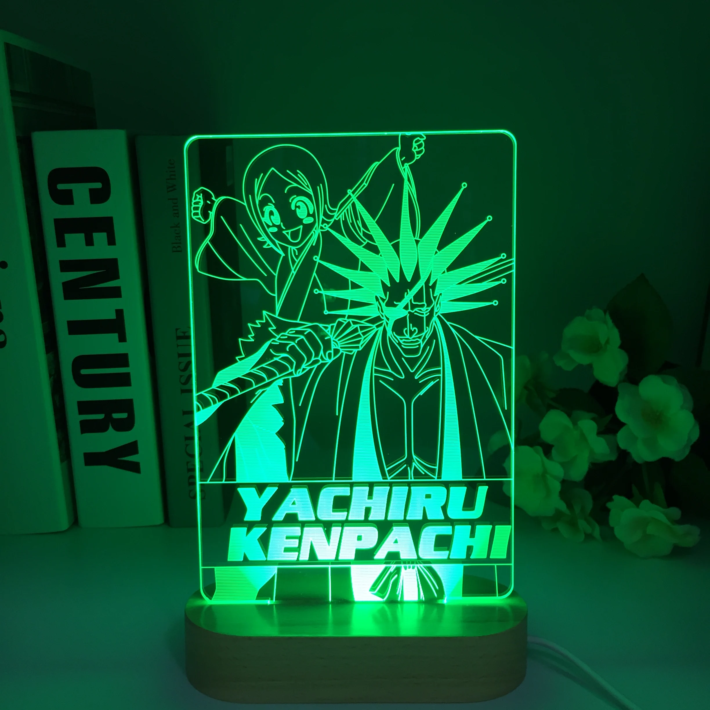 

Аниме отбеливатель Yachiru Kenpachi деревянная 3d лампа Kusajishi светодиодный ночсветильник для спальни Декор подарок на день рождения Аниме 3D лампа с дистанционным управлением