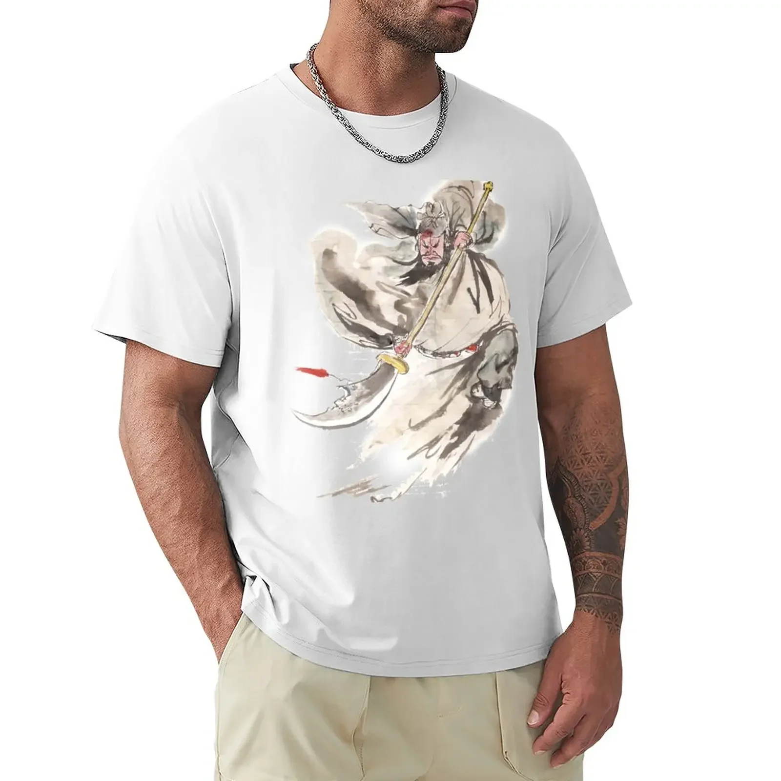

Slashing of Guan T-Shirt boys animal print Aesthetic clothing t shirt for men sublime anime vintage t shirt for men