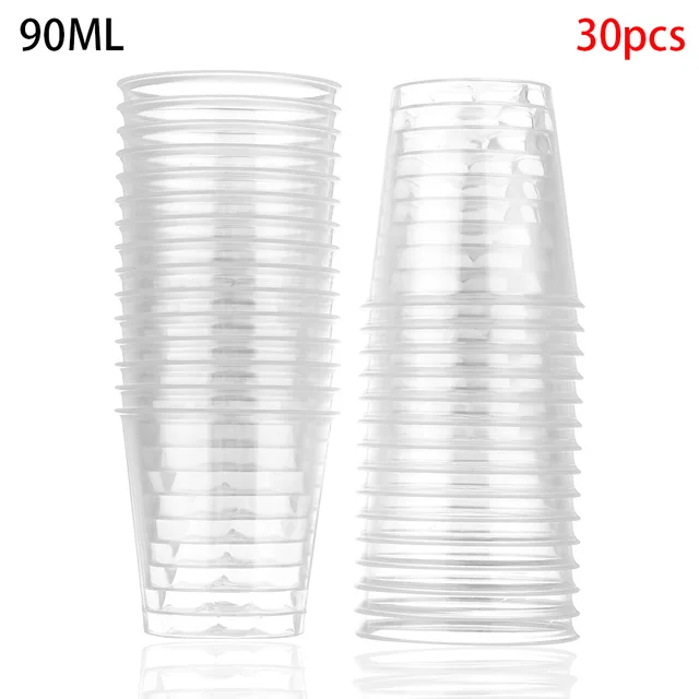 koud Hoe dan ook Observatie 30/50Pcs Ronde Herbruikbare Plastic Borrelglaasjes Dessert Cups Wegwerp  Glas Dranken Transparante Cupcake Muffin Cup Pastry Extra - AliExpress