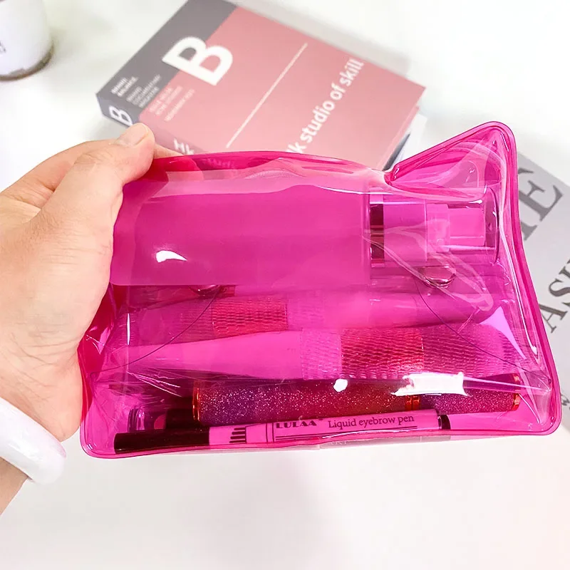 Portable Travel Cosmetic Bag Women Transparent Waterproof Makeup Storage Pouch Large Capacity Cosmetic Organizer Bags For Women