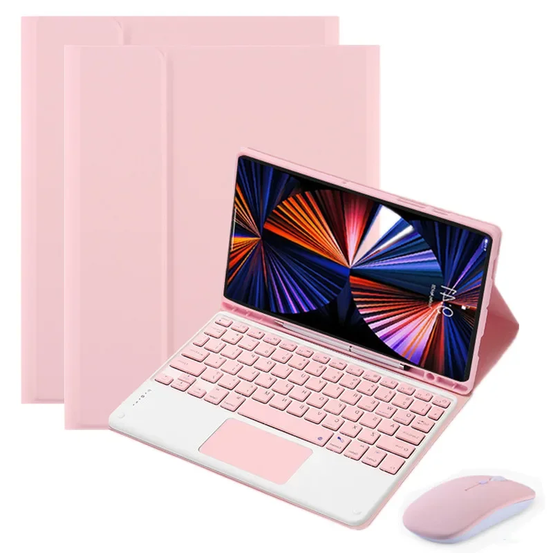 Tampa do Teclado para Samsung Galaxy Tab Russo Espanhol Touchpad s9 fe Plus 12 Case