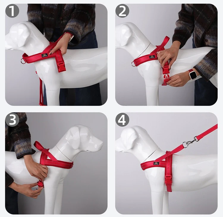 Adjustable Nylon Dog Harness For Small Breeds Chest Vest_voghion.com