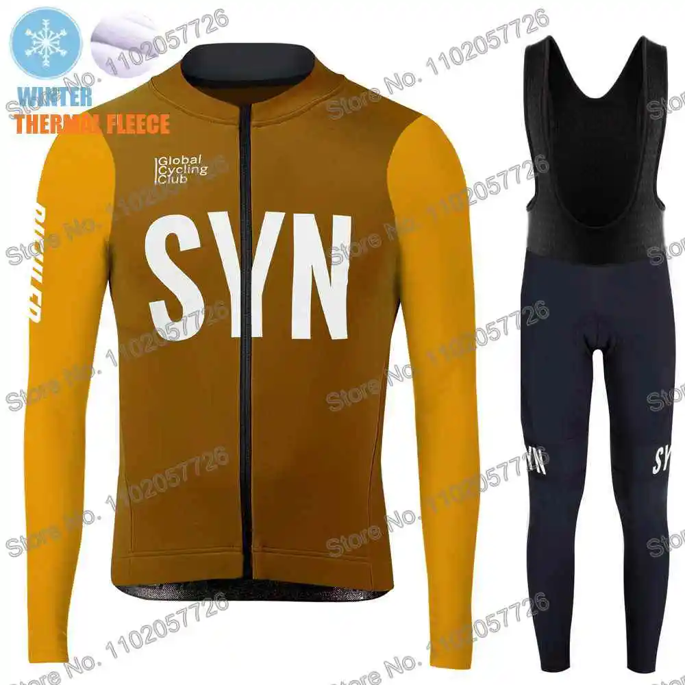 SYN シン サイクルジャージ メンズ セット 冬 サイクリング