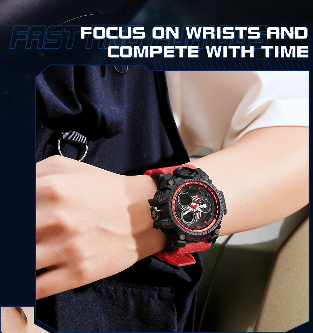 SANDA 2023 G Style New Men's Watches 50M Waterproof Shock Sports Military Quartz Watch For Male Digital Wristwatch Clock 3155