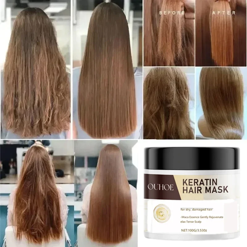 Hair Care Products Hair Mask Keratin Natural Repair Magical Hair Mask Prevent Dryness Split Ends Repair Damage Frizz Tangles Soft Smooth Care