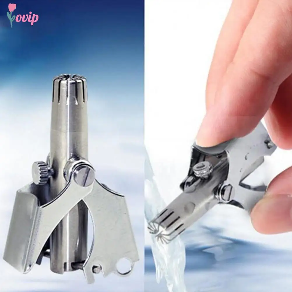Nose Trimmer for Men Safe Stainless Steel Manual Trimmer for Nose Razor Shaver Washable Ear Hair