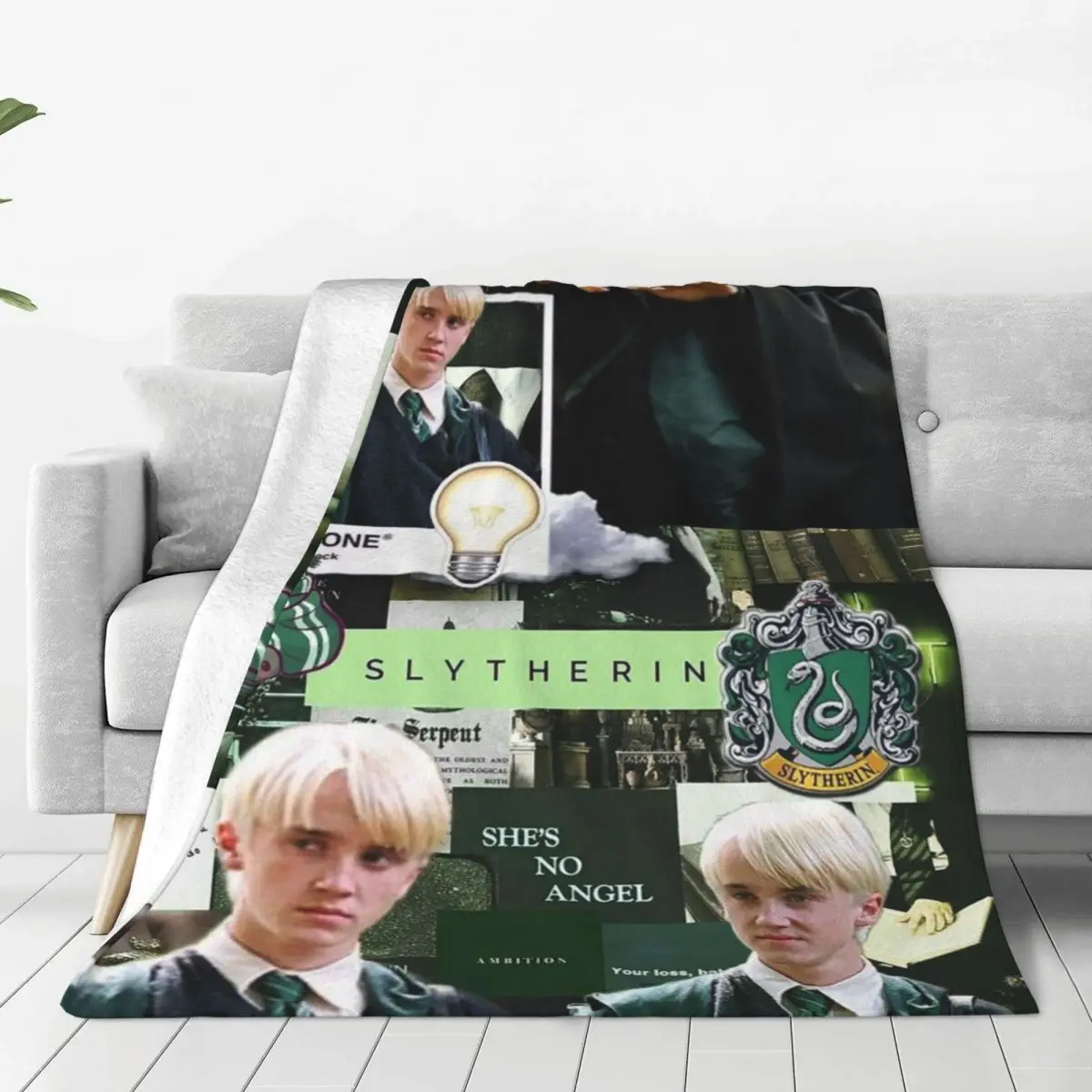 Draco Malfoy Dementor Blanket Fleece Tom Felton Lightweight Throw