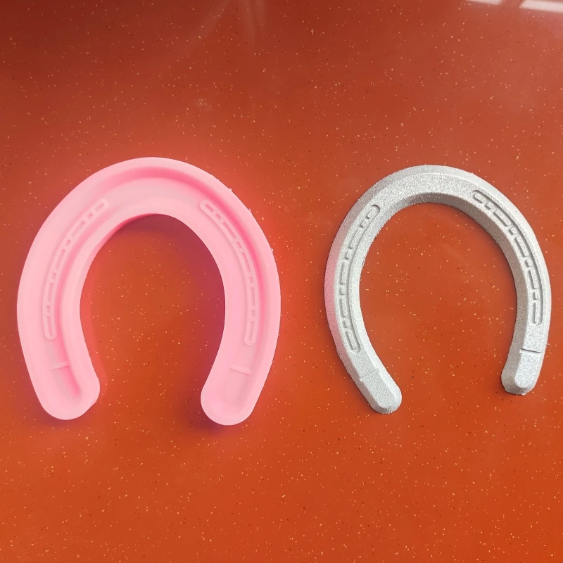 

Y51E Handmade Horseshoe Ornaments Epoxy Resin Mold Cake Decorating Tools Silicone Mould DIY Crafts Jewelry Ornaments