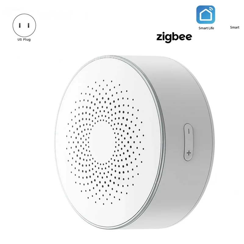 A27R-Tuya Smart Zigbee Siren Wireless Audible And Visible Alarm 100Db Anti-Tamper AC Power Work Volume Adjustment