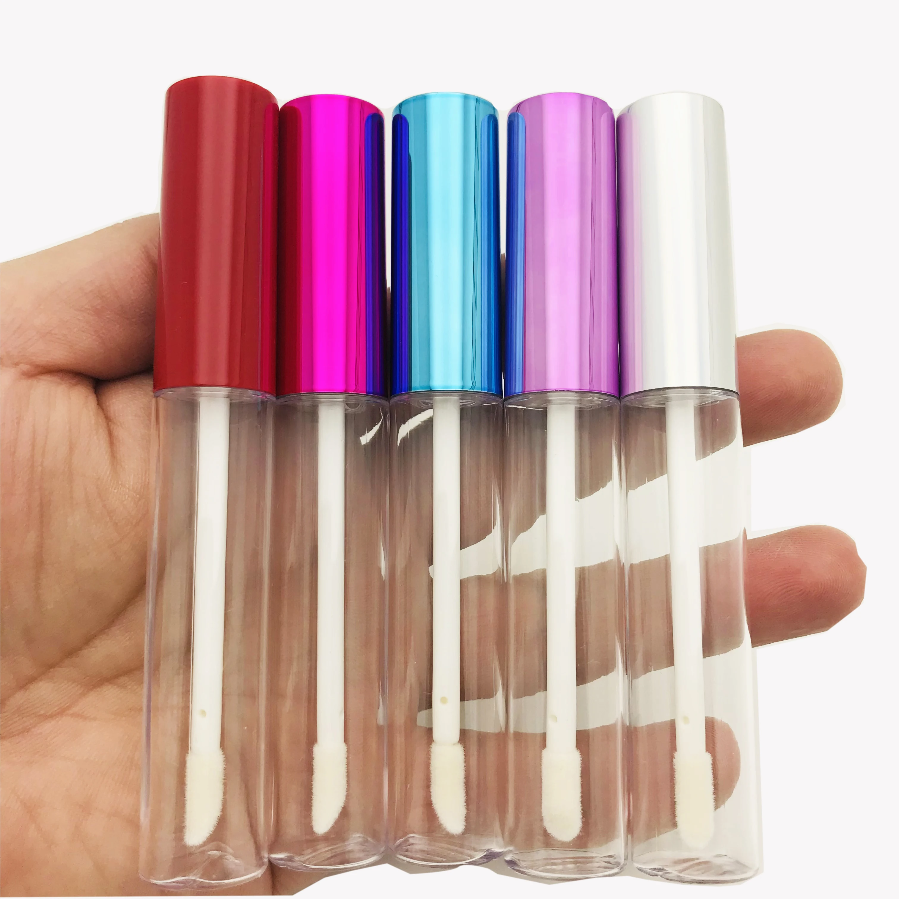 새로운 10ml 리필 형 립글로스 튜브 빈 립밤 용기 투명 플라스틱 DIY 립스틱 병 메이크업 도구