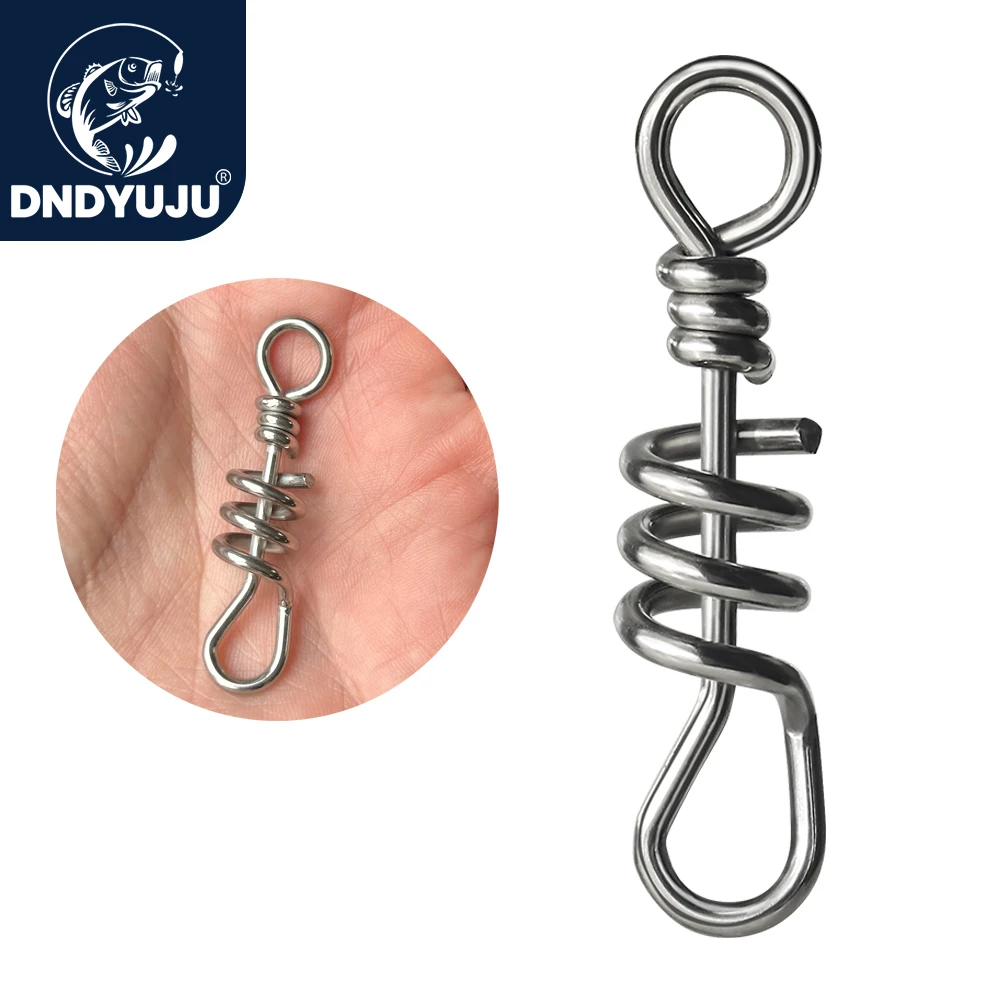 

DNDYUJU 10pcs Sea Fishing Stainless Steel Fishing Pin Thread Form Lure Snap Hook Lure Connector for Sea Fishing Accessories