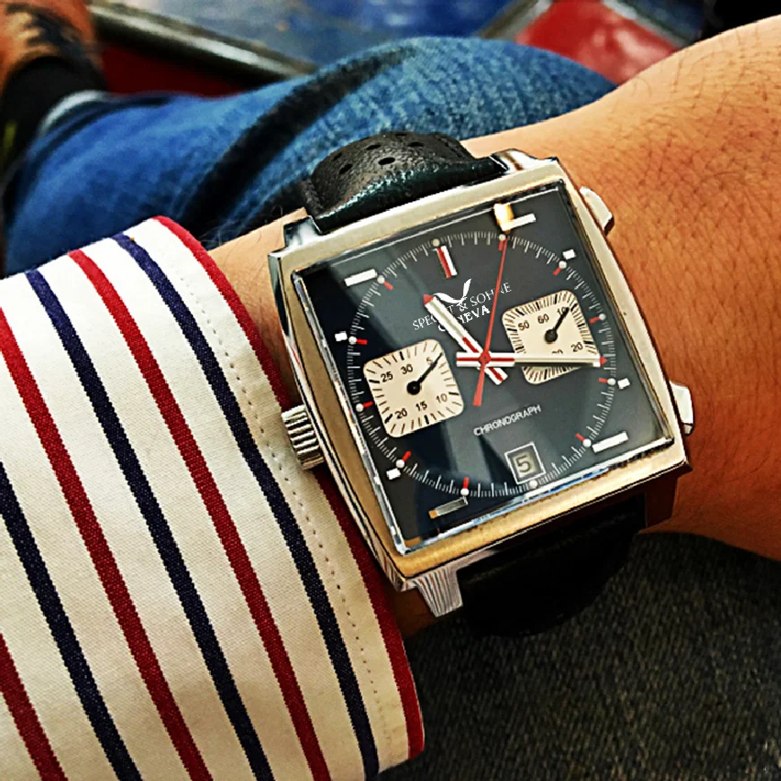 

New Rectangle Dial Leather Strap Automatic Watch for Men Simple Blue Chronograph Stainless Steel Quartz Watches Man Wristwatches