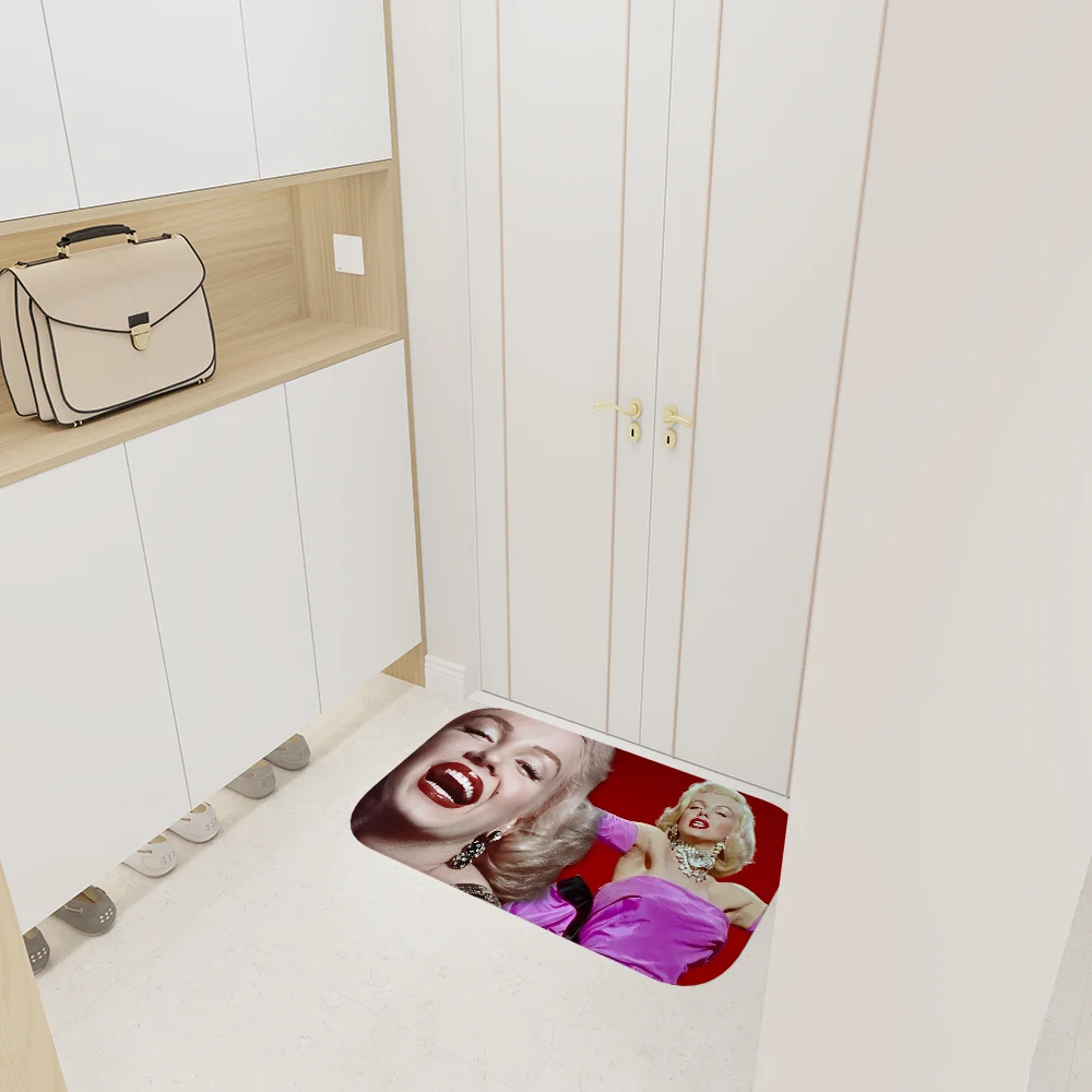 Marilyn Monroes Sexy Girl Door Mat Cheaper Anti-slip Modern Living Room Balcony Printed Bedside Mats 3