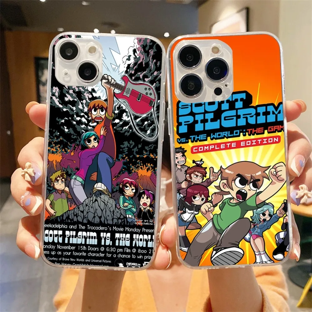 S-Scott P-Pilgrim Vs The-World Custodia Per Telefono Per Iphone 15 11 13 14 Pro Max 7 8 Plus X Xr Xs Max Se2020 12Mini Cover Trasparente