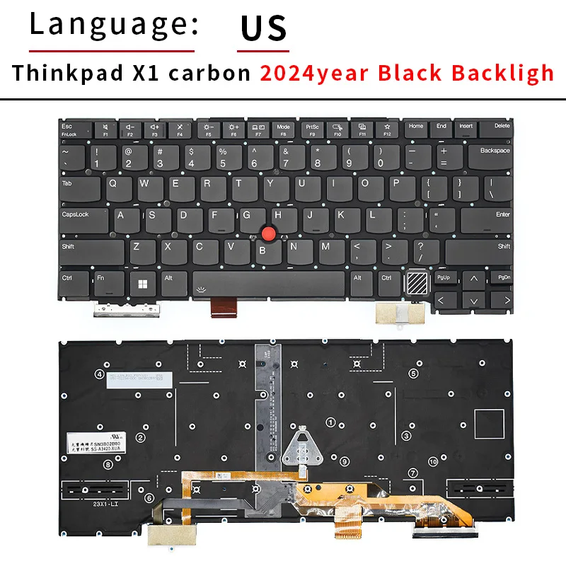 US/RU キーボード Lenovo ThinkPad x1 カーボン Gen2/3/4/5/6/7/8/9/10