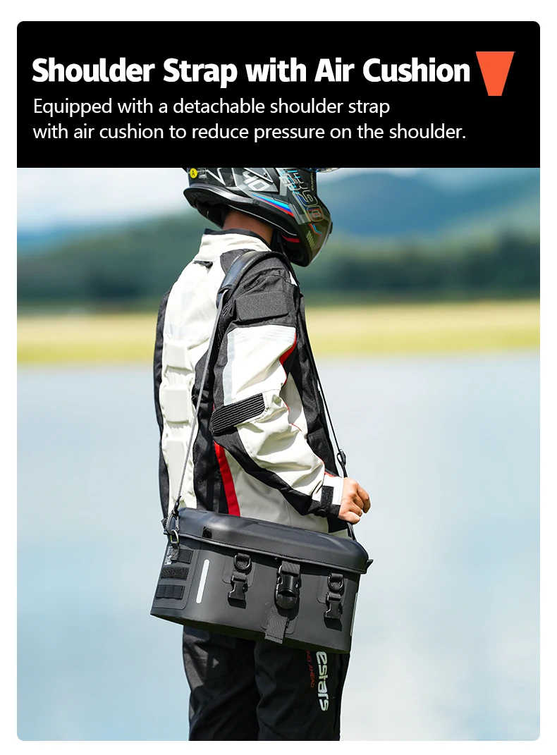 ARMORAIN Motorrad Hartschalen Wasserdichte Hecktasche Rücksitztasche Kameraausrüstung Gepäcktasche Motorrad Touring Kameratasche – Detail 12
