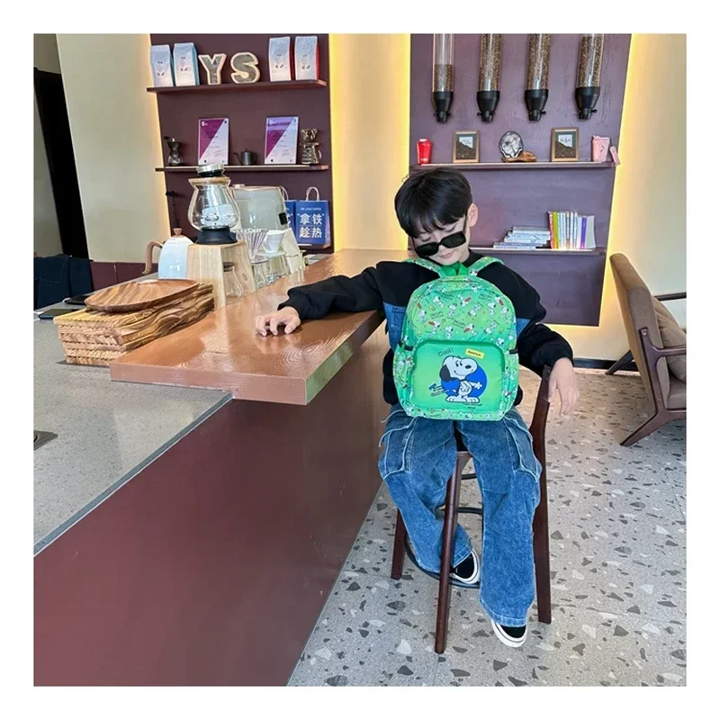 Snoopy Children's backpack Cartoon Printed Boys' Backpack Kindergarten Middle Class Schoolbag Cute Girls' Backpacks 34x27x12cm 3