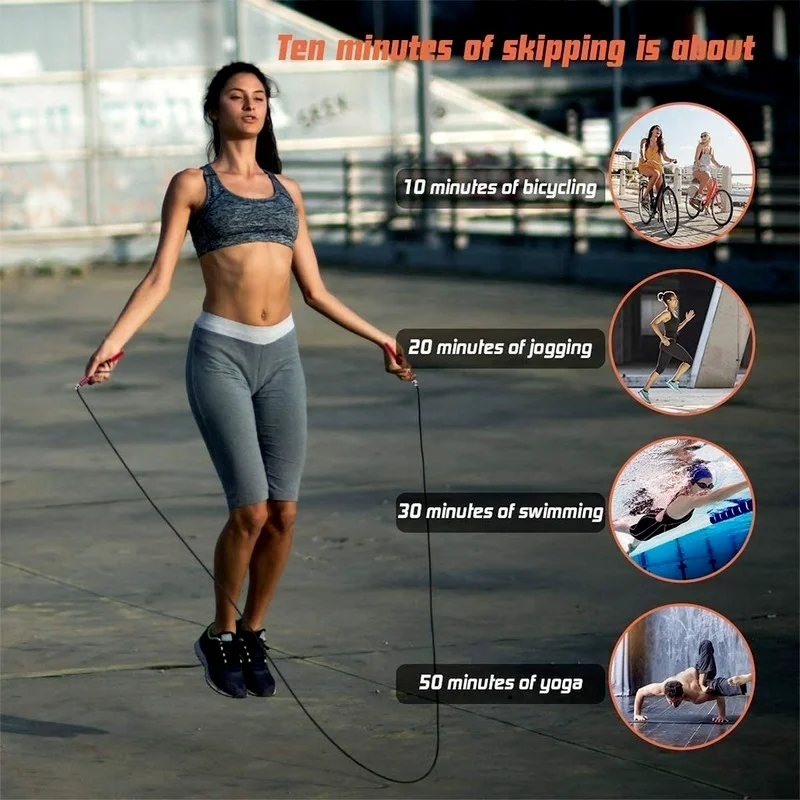 Jump Rope Speed Skipping Rope Weight Loss Sport Rolling Pin Primary Senior Crossfit Comb Cardio Training Fitness Home Gym Mobile jump rope