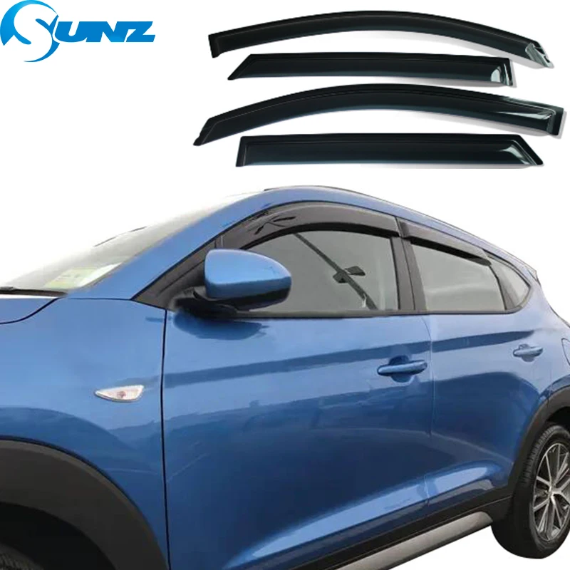 Deflektoren für Hyundai Tucson TL 3 III 2016 ~ 2021 2017 Zubehör Auto  Fenster Visiere Regen Augenbraue Wachen Wind Rauch windscreens - AliExpress