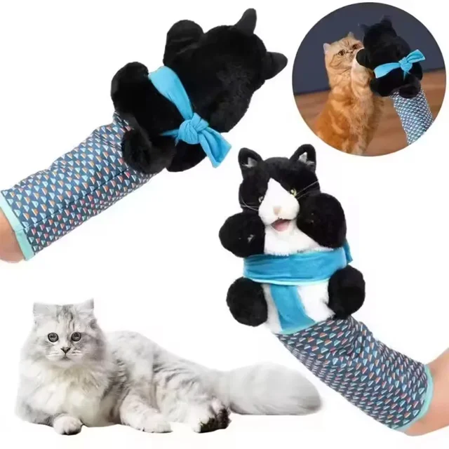 Interactive Cat Pet Toy Gloves - Catnip-Filled Wrestling Dolls for Engaging Fun Puppet Cat Toys for Cats Cat Supplies 2