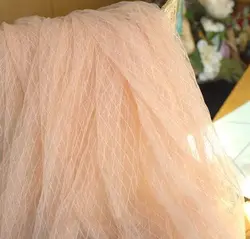 Luxurious Soft Elastic Diamond Mesh Lace Fabric for DIY Clothing & Home Décor (Orange pink)