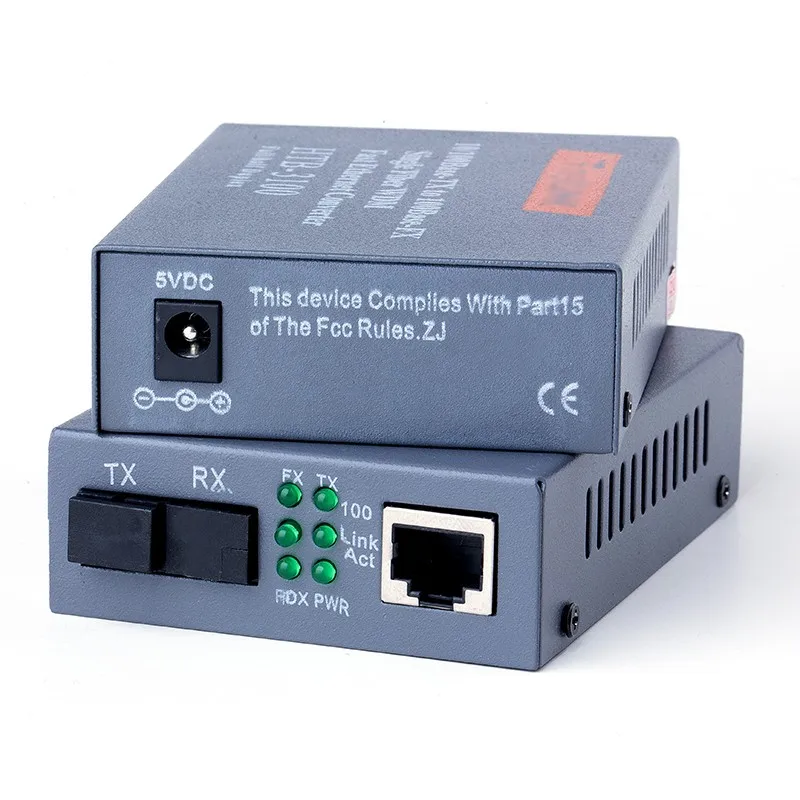 SC Singlemode Singlefiber Media Converter Fiber Transceiver HTB 3100 A B 20km External Power Supply 1 Pair