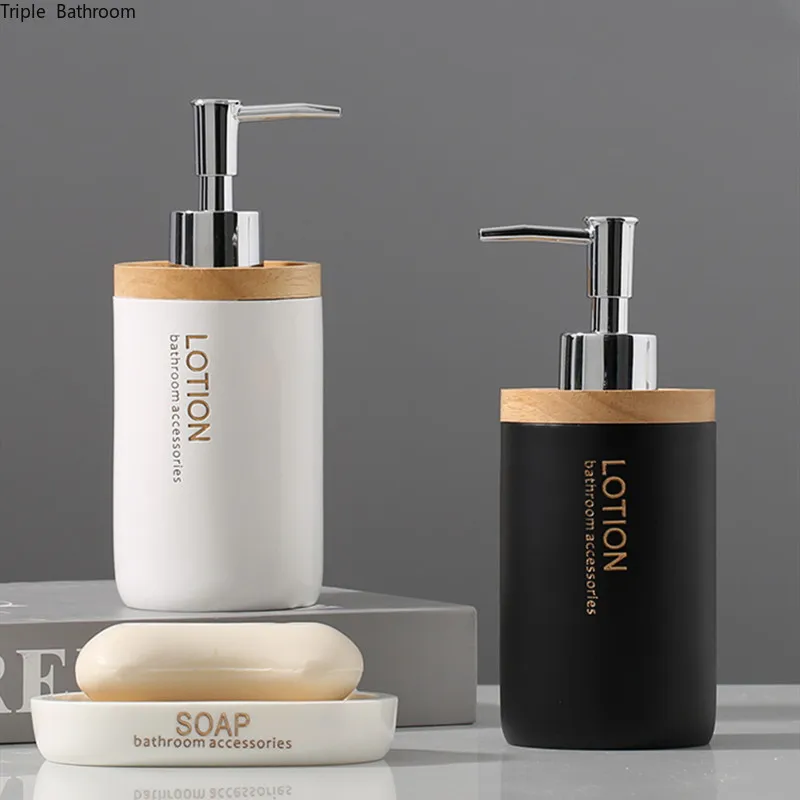 

1 шт. современный полимерный дозатор мыла, черный, белый бытовой дозатор для лосьона, аксессуары для ванной комнаты