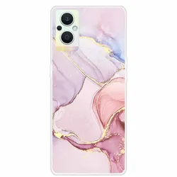 Marble Clear Soft TPU Silicone Back Case - Stylish Protective Phone Cover for Oppo Reno7 Z (H10.CH.249)