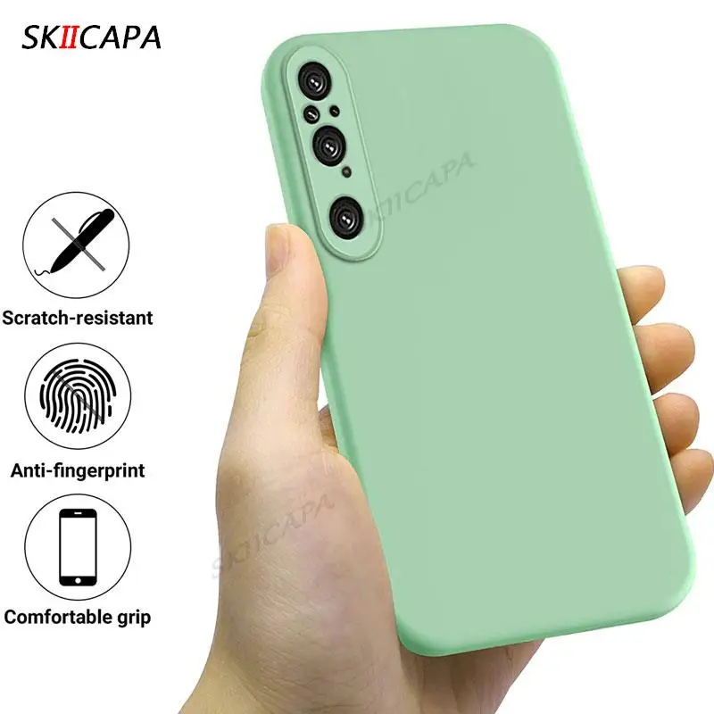 Solid Color Liquid Silicone Matte TPU Phone Case with Soft Strap Cover