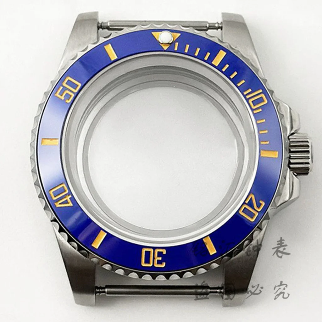 Deep Blue Bezel 40MM Diver Watch Case with Waterproof Sapphire Crystal